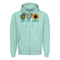 Seafoam peace love sunshine Zipper Hoodie - JahusDesignShop