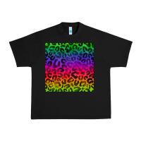 Black colorful leopard seamless pattern Urban Heavy Tee - BundleAndBundleShop