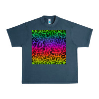 Midnight Navy colorful leopard seamless pattern Urban Heavy Tee - BundleAndBundleShop