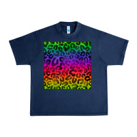 Navy colorful leopard seamless pattern Urban Heavy Tee - BundleAndBundleShop