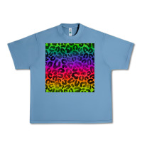 Pebble Blue colorful leopard seamless pattern Urban Heavy Tee - BundleAndBundleShop