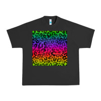 Pigment Black colorful leopard seamless pattern Urban Heavy Tee - BundleAndBundleShop