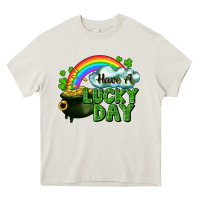 Cream Have a lucky day Heavy Core Tee - CowGirlArtShop