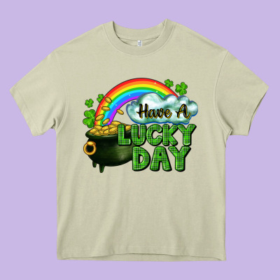 Have A Lucky Day Heavy Core Tee Designed By Cowgirlartshop
