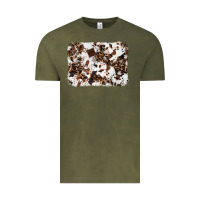 Vintage Olive cowhide leopard background Vintage Tee - RanaPortraitStore