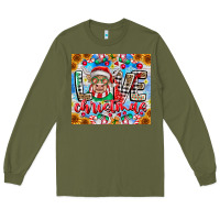 Army Green Love Christmas highland cow Long Sleeve Tee - CowhideDigitalArt