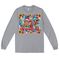 Heather Grey Love Christmas highland cow Long Sleeve Tee - CowhideDigitalArt