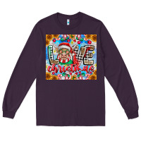 Plum Love Christmas highland cow Long Sleeve Tee - CowhideDigitalArt