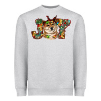 Heather Grey shiba inu christmas joy Heavyweight Sweatshirt - RanaPortraitStore