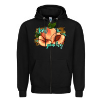 Black just peachy 2 Zipper Hoodie - JahusDesignShop