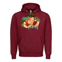Burgundy just peachy 2 Zipper Hoodie - JahusDesignShop