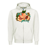 Oatmeal Heather just peachy 2 Zipper Hoodie - JahusDesignShop