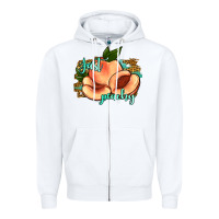 White just peachy 2 Zipper Hoodie - JahusDesignShop