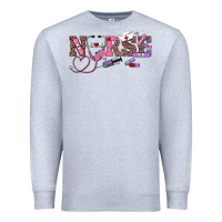 Heather Grey valentines day nurse Premium Sweatshirt - RanaPortraitStore