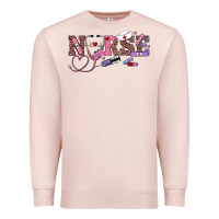 Pale Pink valentines day nurse Premium Sweatshirt - RanaPortraitStore