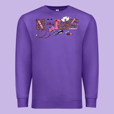 Valentines Day Nurse Premium Sweatshirt Designed By Ranaportraitstore