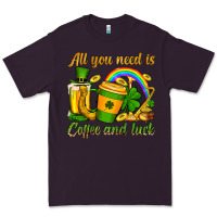 Plum St. Patrick's All you need is coffee and luck Premium Tee - OliviaCreatesArt