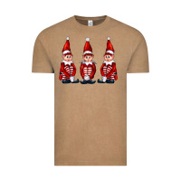 Vintage Coffee Christmas Elfs Vintage Tee - FaDigitalArtStudio