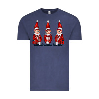 Vintage Denim Christmas Elfs Vintage Tee - FaDigitalArtStudio