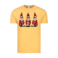 Vintage Mustard Christmas Elfs Vintage Tee - FaDigitalArtStudio