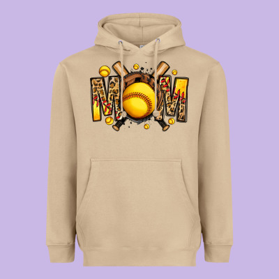 Softball Mom Heavyweight Hoodie Designed By Jasminsmagicworld