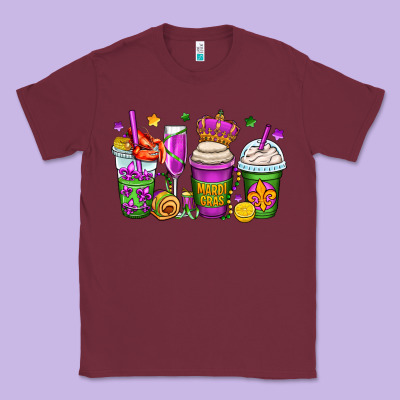 Mardi Gras Coffee Cups Classic Tee Designed By Oliviacreatesart
