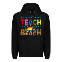 Black first we teach then we beach Premium Hoodie - Artiststas