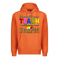 Carrot first we teach then we beach Premium Hoodie - Artiststas