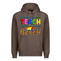 Coffee first we teach then we beach Premium Hoodie - Artiststas