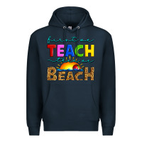 Navy first we teach then we beach Premium Hoodie - Artiststas