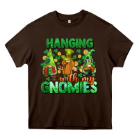 Chocolate Brown St. Patrick's Day gnomes Heavy Core Tee - CowGirlArtShop