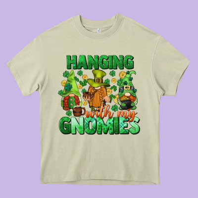 St. Patrick's Day Gnomes Heavy Core Tee Designed By Cowgirlartshop