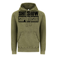 Vintage Olive shitshow supervisor Vintage Hoodie - DesigneFamous