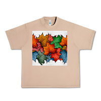Burro autumn  leaves seamless pattern Urban Heavy Tee - BundleAndBundleShop