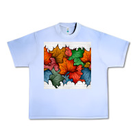 Grape Ice autumn  leaves seamless pattern Urban Heavy Tee - BundleAndBundleShop