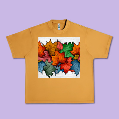 Autumn  Leaves Seamless Pattern Urban Heavy Tee Designed By Bundleandbundleshop