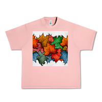 Salmon autumn  leaves seamless pattern Urban Heavy Tee - BundleAndBundleShop