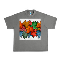 Tornado autumn  leaves seamless pattern Urban Heavy Tee - BundleAndBundleShop