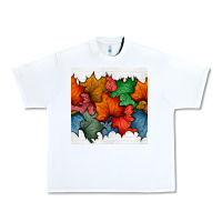 White autumn  leaves seamless pattern Urban Heavy Tee - BundleAndBundleShop