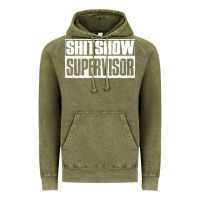 Vintage Olive shitshow supervisor Vintage Hoodie - DesigneFamous