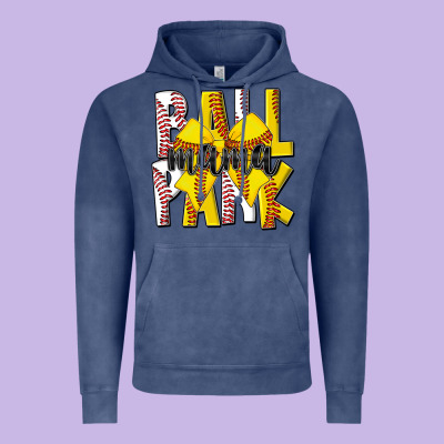Ball Park Mama Vintage Hoodie Designed By Cowhidedigitalart