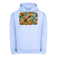 Pigment Grape Ice highland cow western background Urban Hoodie - Jasminsmagicworld
