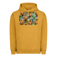 Pigment Peanut Butter highland cow western background Urban Hoodie - Jasminsmagicworld