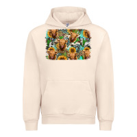Sandshell highland cow western background Urban Hoodie - Jasminsmagicworld