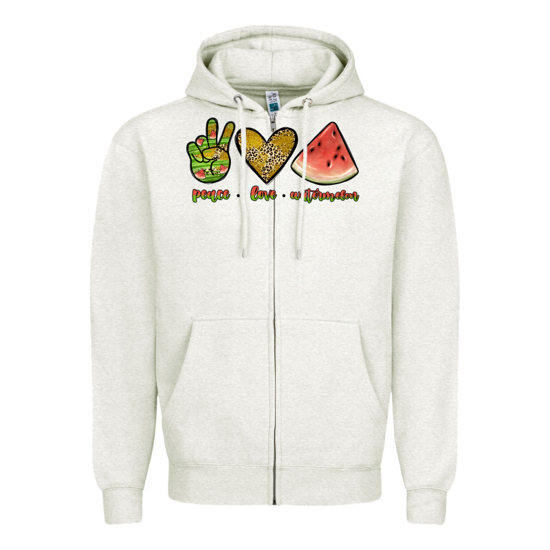 Peace Love Watermelon Zipper Hoodie by JahusDesignShop | Teevron