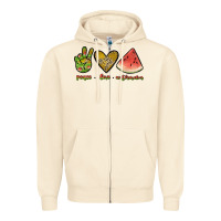 Sandshell peace love watermelon Zipper Hoodie - JahusDesignShop