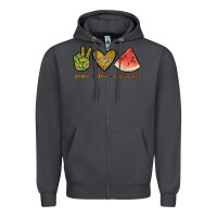 Smoke peace love watermelon Zipper Hoodie - JahusDesignShop