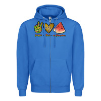True Royal peace love watermelon Zipper Hoodie - JahusDesignShop