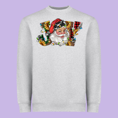 Santa Joy With Sunflowers Heavyweight Sweatshirt Designed By Ranaportraitstore