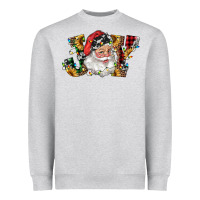 Heather Grey santa joy with sunflowers Heavyweight Sweatshirt - RanaPortraitStore